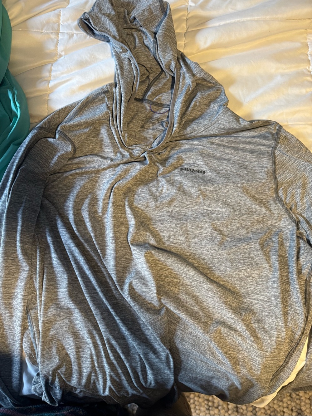 Patagonia Heather Gray Lightweight Hoodie